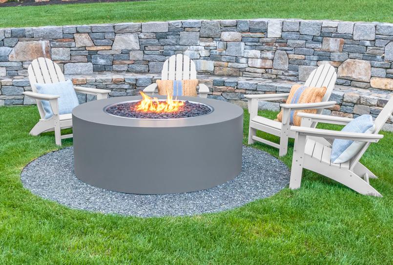 Round ethanol firepit