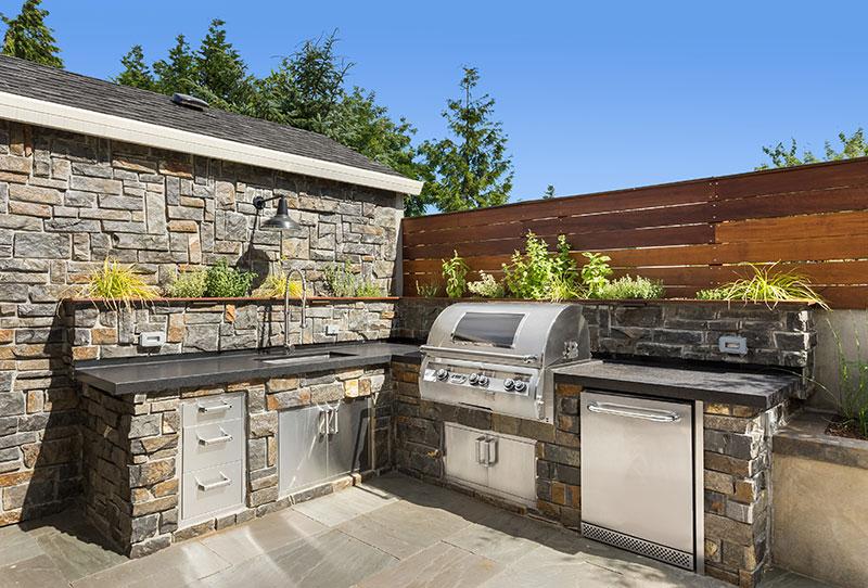 A backyard kitchen